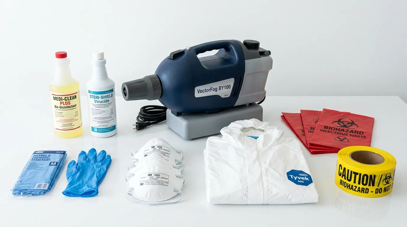 Professional biohazard remediation crew working in Immokalee