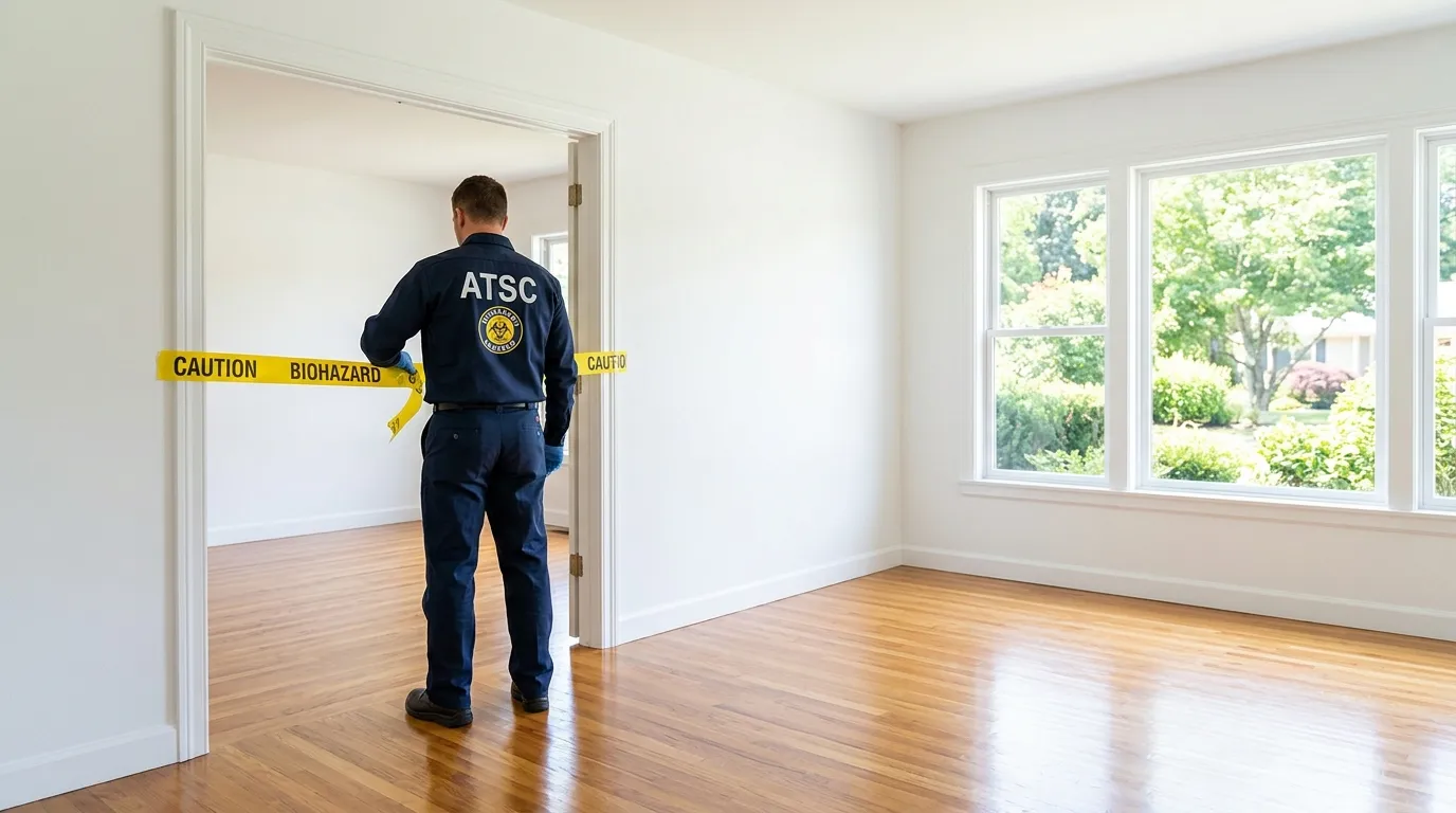 Certified biohazard cleanup crew performing Decomposition Cleanup in Immokalee